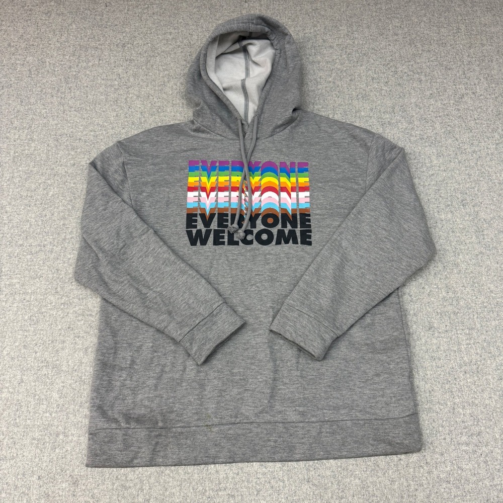 Target #takepride Everyone Welcome Hoodie Size M Gray Rainbow Graphic Sweatshirt